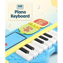 Babyhug Melody Express Musical Piano| Interactive Musical Toy| 8 Built-In Melodies| Piano Keyboard| Number Buttons| Sound & Light Effects| Adjustable Volume| 12+ Months| BIS Certified