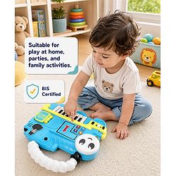 Babyhug Melody Express Musical Piano| Interactive Musical Toy| 8 Built-In Melodies| Piano Keyboard| Number Buttons| Sound & Light Effects| Adjustable Volume| 12+ Months| BIS Certified