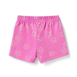 Babyhug Single Jersey Knit Mid Thigh Printed Shorts with Bow Applique Pack of 2 - Multicolor