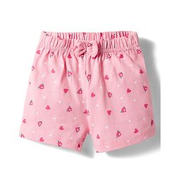 Babyhug Cotton Knit Mid Thigh Shorts with Floral & Butterfly Print & Bow Applique Pack of 2 - Navy Blue & Pink