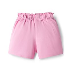 Babyhug Cotton Knit Mid Thigh Heart & Text Printed Shorts With Bow Applique - Pink