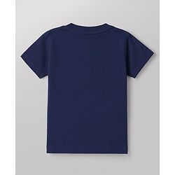 Babyhug 100% Cotton Knit Half Sleeves Striped Animal & Vehicles Printed T-Shirts Pack of 3 - Navy Blue Brown & White