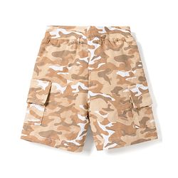 Babyhug 100% Cotton Single Jersey Knit Half Sleeves Striped T-Shirt With Lion Patch & Military Cargo Shorts Set - Green & Beige