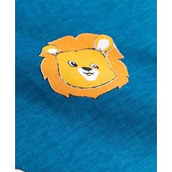 Babyhug Single Jersey Knit Half Sleeves T-Shirt & Shorts Set with Basketball Print - Blue
