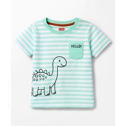 Babyhug 100% Cotton Knit T-Shirts Half Sleeves with Graphics Pack of 3 Multi Color 6-9 Months