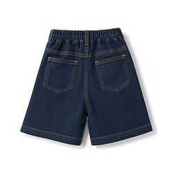 Babyhug Single Jersey Knit Half Sleeves T-Shirt & Denim Shorts With Lion Print - Red & Blue