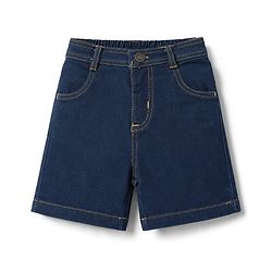 Babyhug Single Jersey Knit Half Sleeves T-Shirt & Denim Shorts With Lion Print - Red & Blue