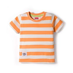 Babyhug Cotton Knit Half Sleeves Striped T-Shirts Pack of 3 - Multicolor