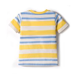 Babyhug Cotton Knit Half Sleeves Striped T-Shirts Pack of 3 - Multicolor