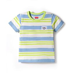 Babyhug Cotton Knit Half Sleeves Striped T-Shirts Pack of 3 - Multicolor