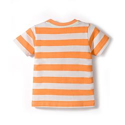 Babyhug Cotton Knit Half Sleeves Striped T-Shirts Pack of 3 - Multicolor