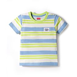 Babyhug Cotton Knit Half Sleeves Striped T-Shirts Pack of 3 - Multicolor
