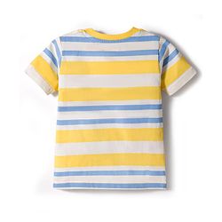 Babyhug Cotton Knit Half Sleeves Striped T-Shirts Pack of 3 - Multicolor