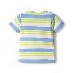 Babyhug Cotton Knit Half Sleeves Striped T-Shirts Pack of 3 - Multicolor