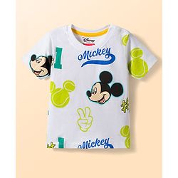 Babyhug Disney Single Jersey Knit Half Sleeves T-Shirts With Mickey Mouse Graphics Pack of 3 - Multicolor
