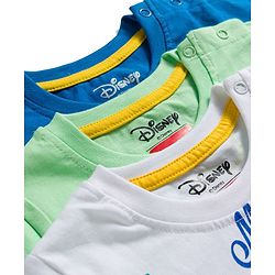 Babyhug Disney Single Jersey Knit Half Sleeves T-Shirts With Mickey Mouse Graphics Pack of 3 - Multicolor