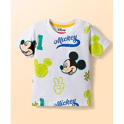 Babyhug Disney Single Jersey Knit Half Sleeves T-Shirts With Mickey Mouse Graphics Pack of 3 - Multicolor