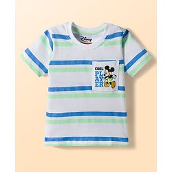 Babyhug Disney Single Jersey Knit Half Sleeves T-Shirts With Mickey Mouse Graphics Pack of 2 - Multicolor