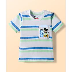 Babyhug Disney Single Jersey Knit Half Sleeves T-Shirts With Mickey Mouse Graphics Pack of 2 - Multicolor