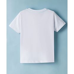 Babyhug Disney Single Jersey Knit Half Sleeves T-Shirt with Mickey Mouse & Friends Graphics - White
