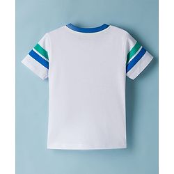 Babyhug Disney Single Jersey Knit Half Sleeves T-Shirt with Mickey Mouse Graphics - White