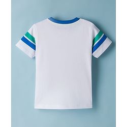 Babyhug Disney Single Jersey Knit Half Sleeves T-Shirt with Mickey Mouse Graphics - White