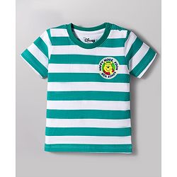 Babyhug Disney Single Jersey Knit Half Sleeves Striped T-Shirts with Winnie the Pooh Graphic Pack of 2 - Multicolor