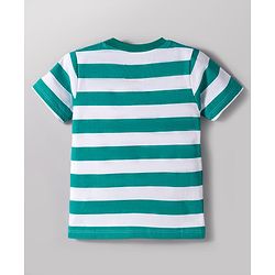 Babyhug Disney Single Jersey Knit Half Sleeves Striped T-Shirts with Winnie the Pooh Graphic Pack of 2 - Multicolor