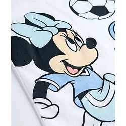 Babyhug Disney Single Jersey Knit Half Sleeves T-Shirt with Minnie Mouse Graphic - White