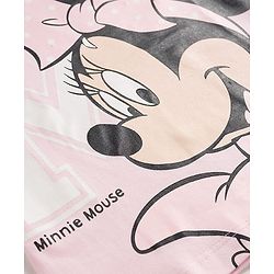Babyhug Disney Single Jersey Knit Half Sleeves T-Shirts with Minnie Mouse Print Pack of 2 - Pink & White