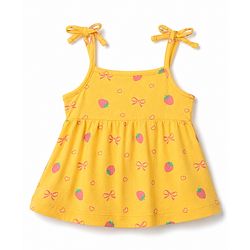Babyhug Cotton Knit One Piece Dresses/Frocks with Shoulder Straps Pack Of 2 Multi ColorNew Born