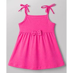 Babyhug 100% Cotton Single Jersey Knit Sleeveless Strawberry & Hearts Printed Frocks Pack Of 2 - Multicolor