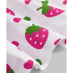Babyhug 100% Cotton Single Jersey Knit Sleeveless Strawberry & Hearts Printed Frocks Pack Of 2 - Multicolor