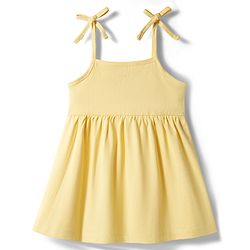 Babyhug Cotton Knit One Piece Dresses/Frocks with Shoulder Straps Multi Color 0-0 Months