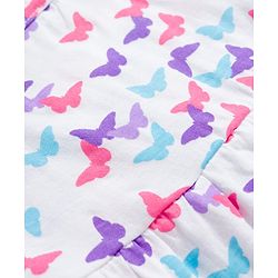 Babyhug Single Jersey Knit Sleeveless Fit & Flare Frock With Butterfly Print Pack of 2 - Multicolor