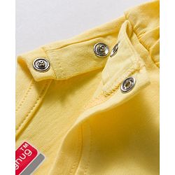Babyhug Cotton Knit Half Sleeves Floral Printed T-Shirt & Capri Night Suit - Yellow