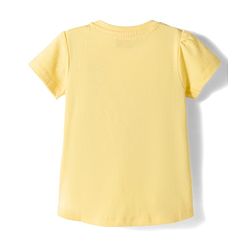 Babyhug Cotton Knit Half Sleeves Floral Printed T-Shirt & Capri Night Suit - Yellow