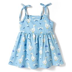 Babyhug Single Jersey Knit One Piece Dresses/Frocks with Shoulder Straps Multi Color New Born