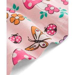 Babyhug 100% Cotton Single Jersey Knit Sleeveless Fit and Flare Frocks With Floral Print & Bow Applique Pack of 2 - Multicolor