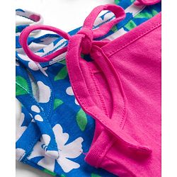 Babyhug Cotton Knit Multi-pack/ Value Packs Shoulder Straps Floral & Solid Pack of 2 Multi Color 0-0 Months