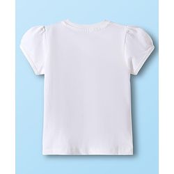 Babyhug Cotton Knit Half Sleeves T-Shirt & Shorts Night Suit with Cherry Print - White