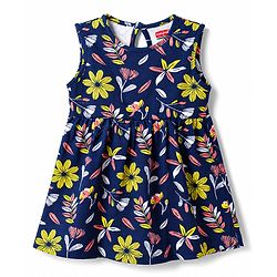 Babyhug Cotton Knit Multi-pack/ Value Packs Sleeveless Frocks with Bow Pack Of 2  Multi Color New Born