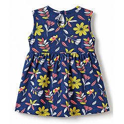Babyhug Cotton Knit Multi-pack/ Value Packs Sleeveless Frocks with Bow Pack Of 2  Multi Color New Born