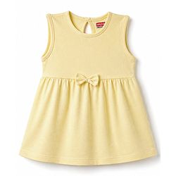 Babyhug Cotton Knit Multi-pack/ Value Packs Sleeveless Frocks with Bow Pack Of 2  Multi Color New Born