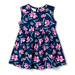 Babyhug Single Jersey Knit Sleeveless Frocks with Floral Print & Bow Applique Pack of 2 - Multicolor