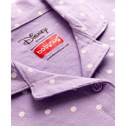 Babyhug Disney Single Jersey Knit Full Sleeves Co-ords Shirt & Pajama Night Suit with Marie Print - Lavender