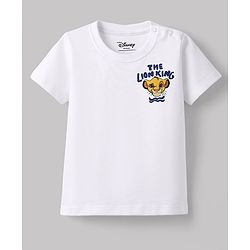 Babyhug Disney Single Jersey Knit Half Sleeves T-Shirt & Shorts Set With Front & Back Lion King Graphics - Multicolor
