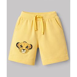 Babyhug Disney Single Jersey Knit Half Sleeves T-Shirt & Shorts Set With Front & Back Lion King Graphics - Multicolor