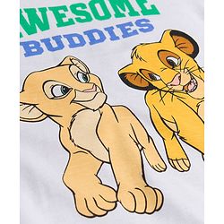 Babyhug Disney Single Jersey Knit Full Raglan Sleeves T-Shirt & Pyjama Night Suit with Lion King Graphics - Multicolor