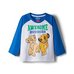 Babyhug Disney Single Jersey Knit Full Raglan Sleeves T-Shirt & Pyjama Night Suit with Lion King Graphics - Multicolor